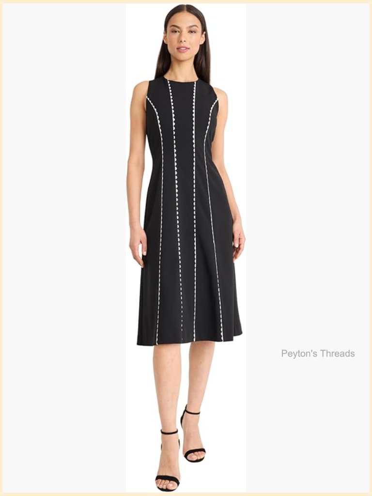 Sleeveless Fit & Flare Midi Dress For Weddings & Events